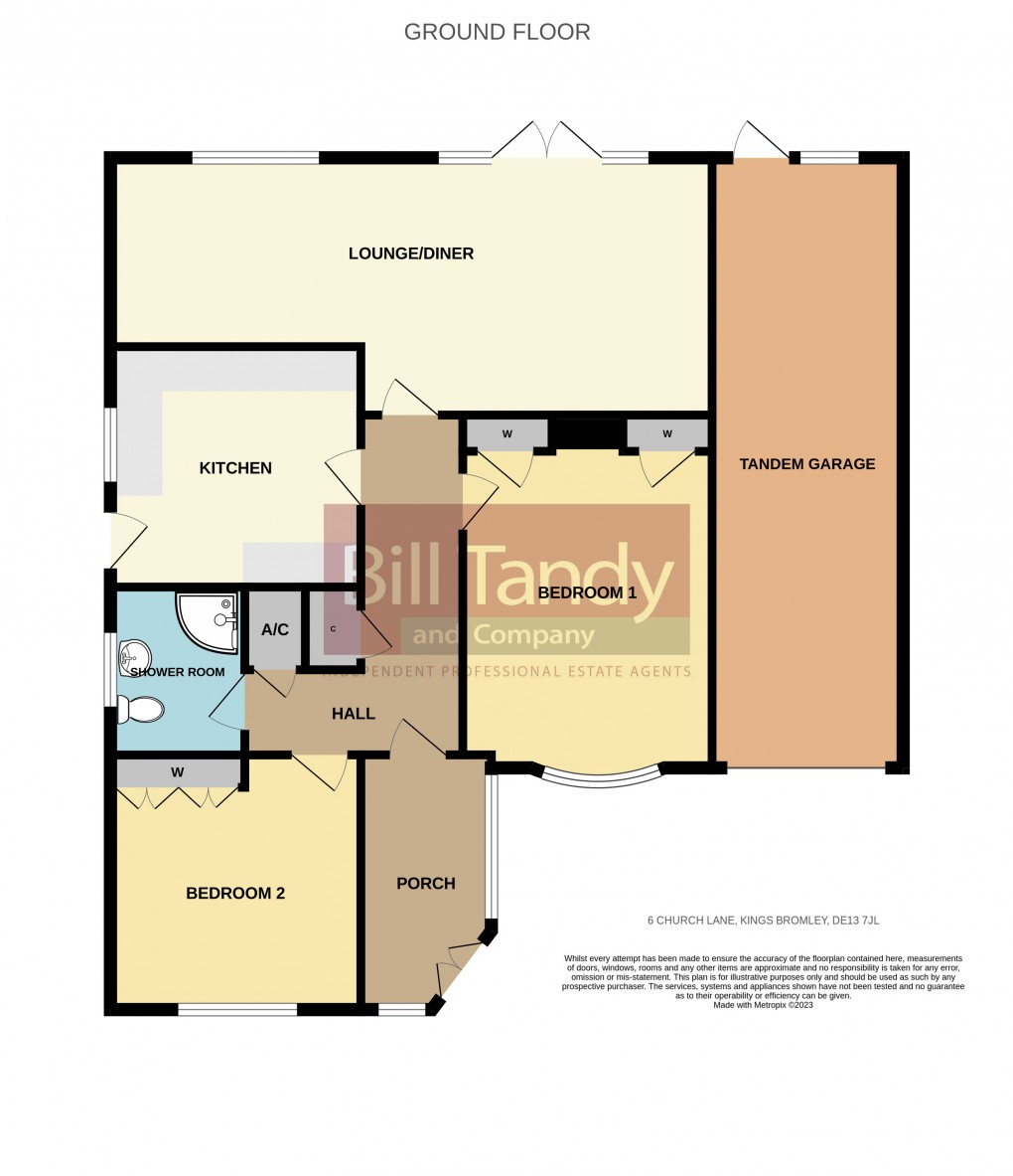 Floorplan for KIngs Bromley, Burton on Trent, Staffordshire