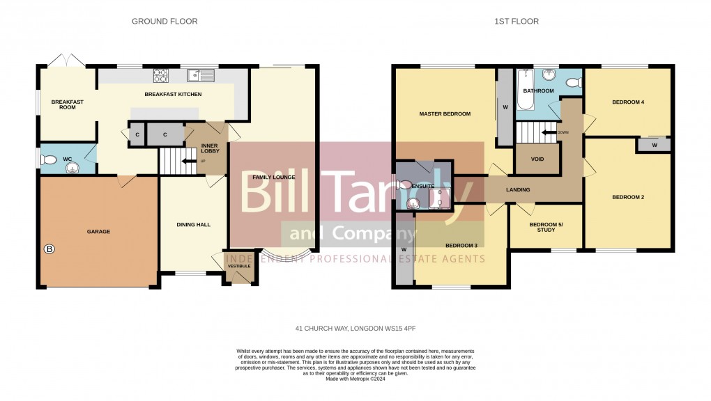 Floorplan for Longdon, Rugeley, Staffordshire