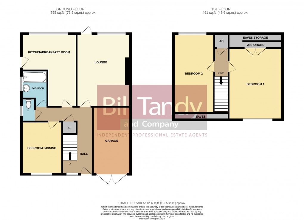 Floorplan for Darwin Close, Burntwood, Staffordshire