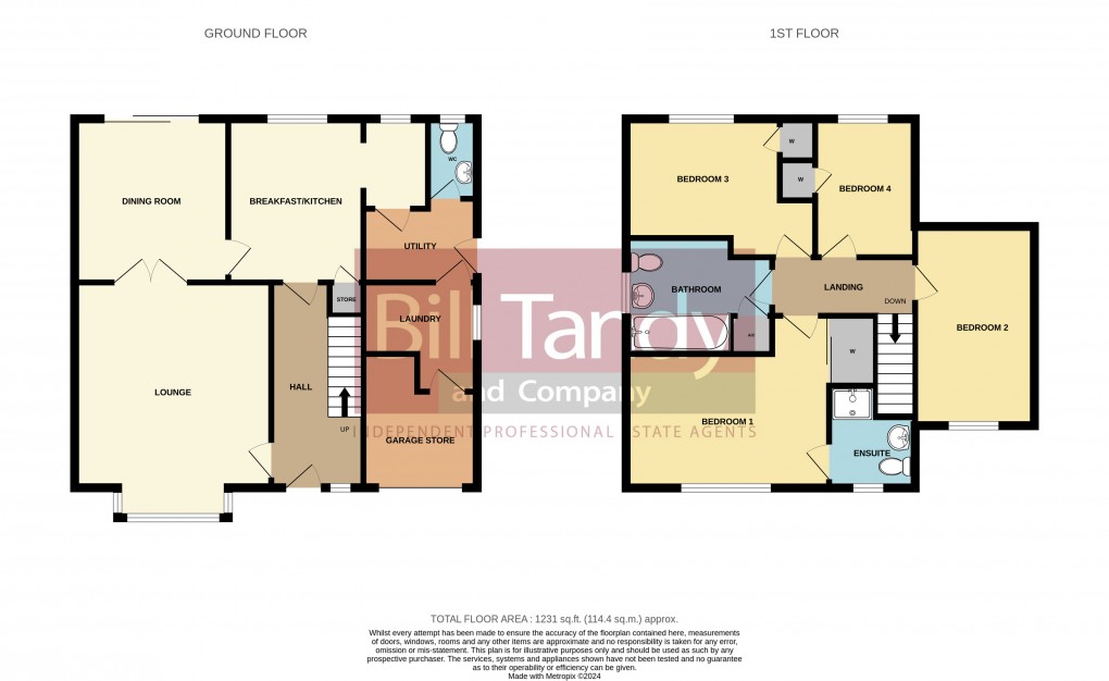 Floorplan for Telford Close, Burntwood, Staffordshire