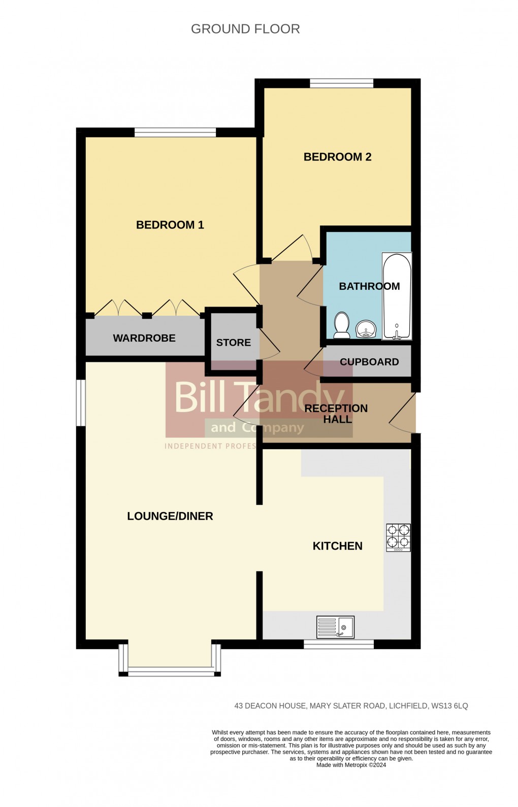 Floorplan for Mary Slater Road, Lichfield, Staffordshire