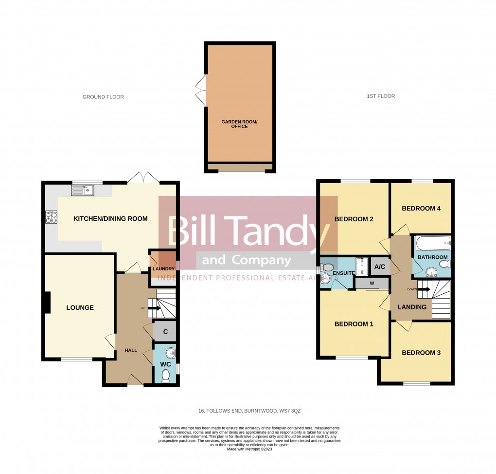 Floorplan for Follows End, Burntwood, Staffordshire