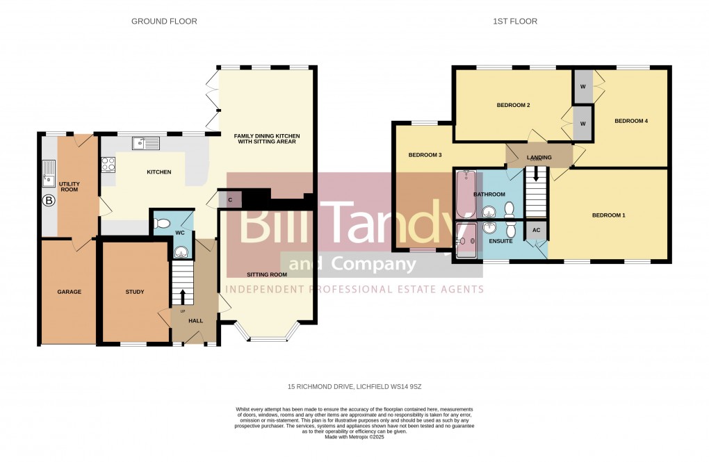 Floorplan for Richmond Drive, Lichfield, Staffordshire