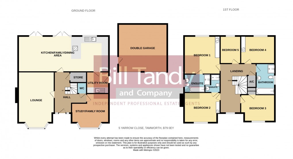 Floorplan for Yarrow Close, Tamworth, Staffordshire
