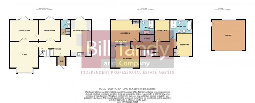 Floorplan for Hammerwich, Burntwood, Staffordshire