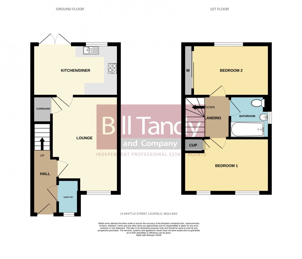 Floorplan for Whittle Street, Lichfield, Staffordshire