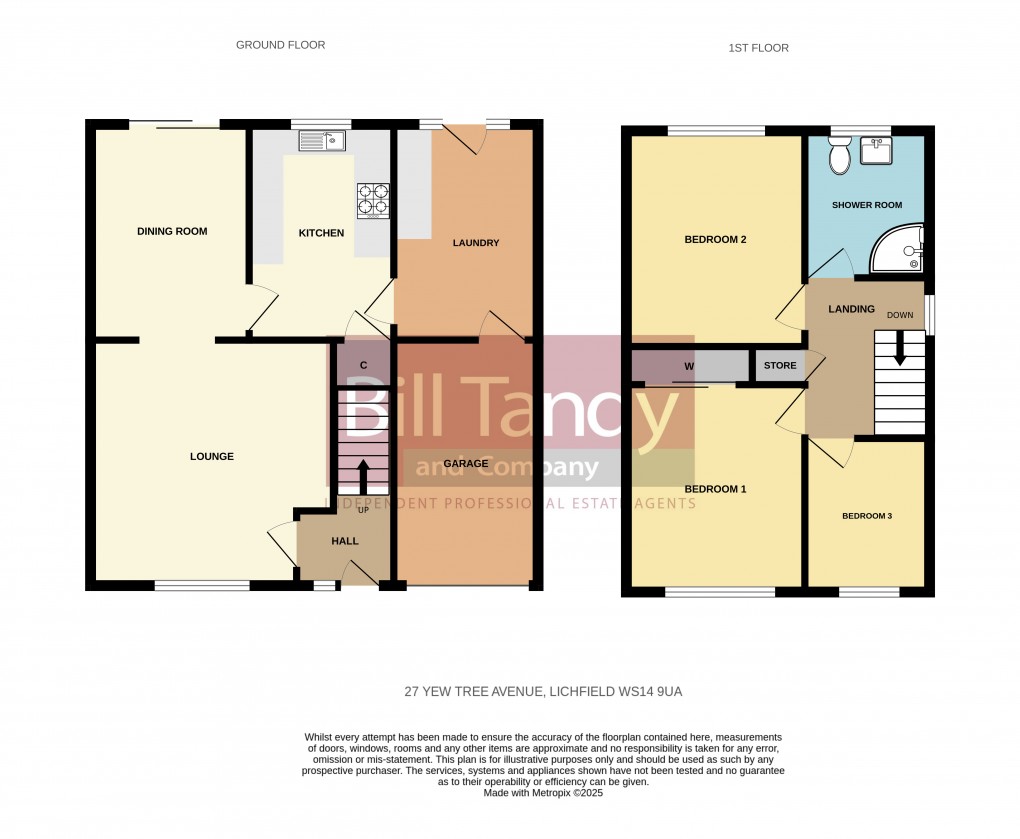 Floorplan for Yew Tree Avenue, Lichfield, Staffordshire