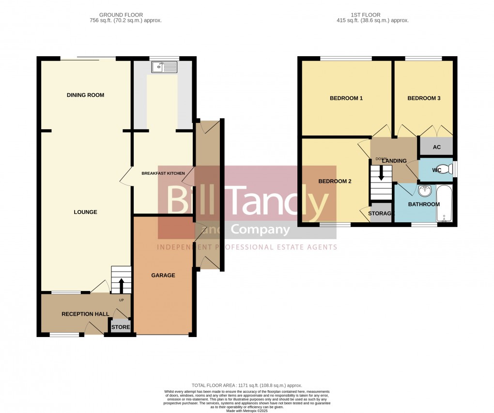 Floorplan for Cannock Wood, Rugeley, Staffordshire
