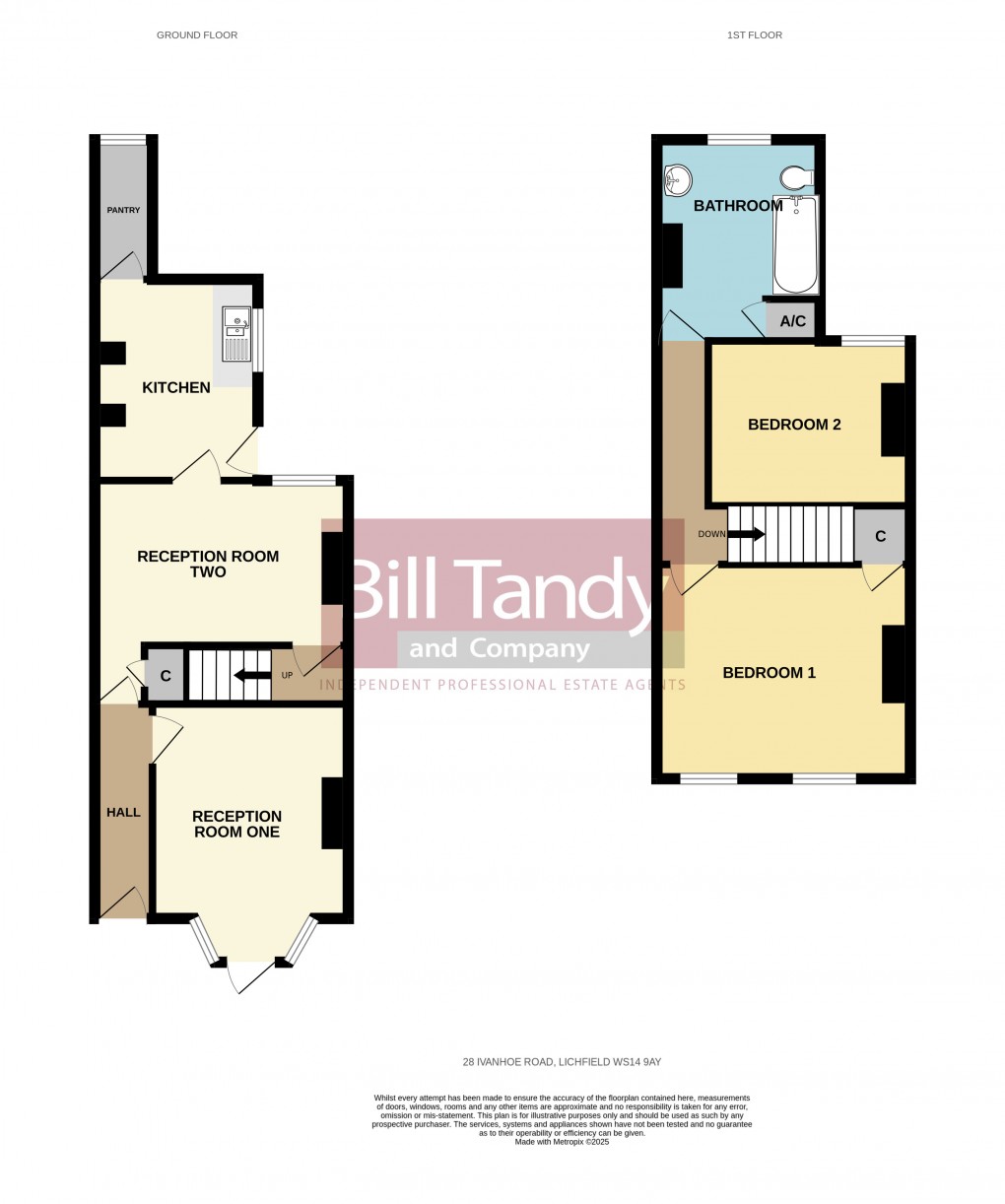 Floorplan for Ivanhoe Road, Lichfield, Staffordshire