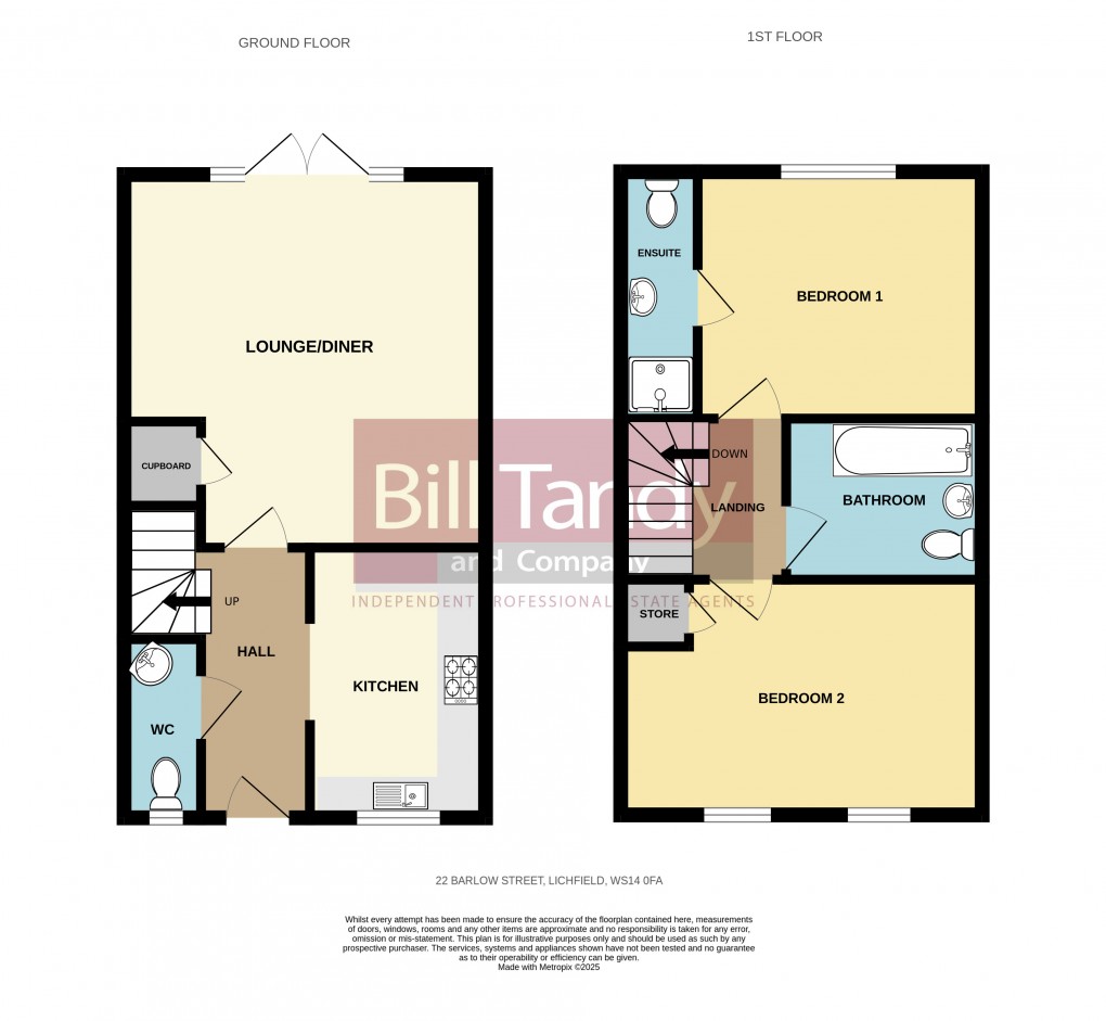Floorplan for Barlow Street, Lichfield, Staffordshire