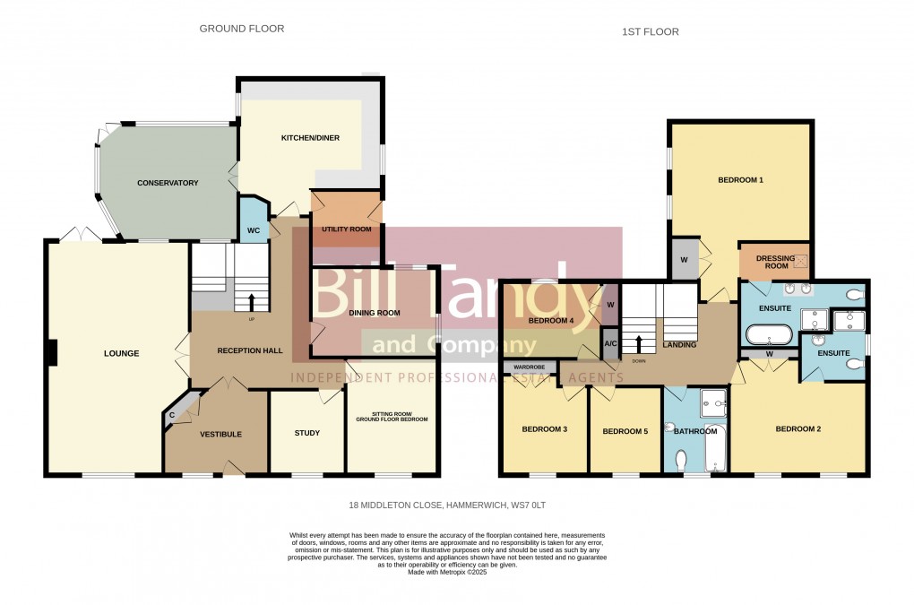 Floorplan for Hammerwich, Burntwood, Staffordshire