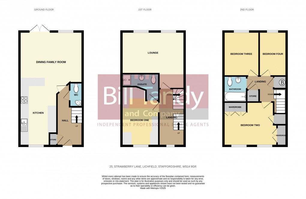 Floorplan for Strawberry Lane, Lichfield, Staffordshire