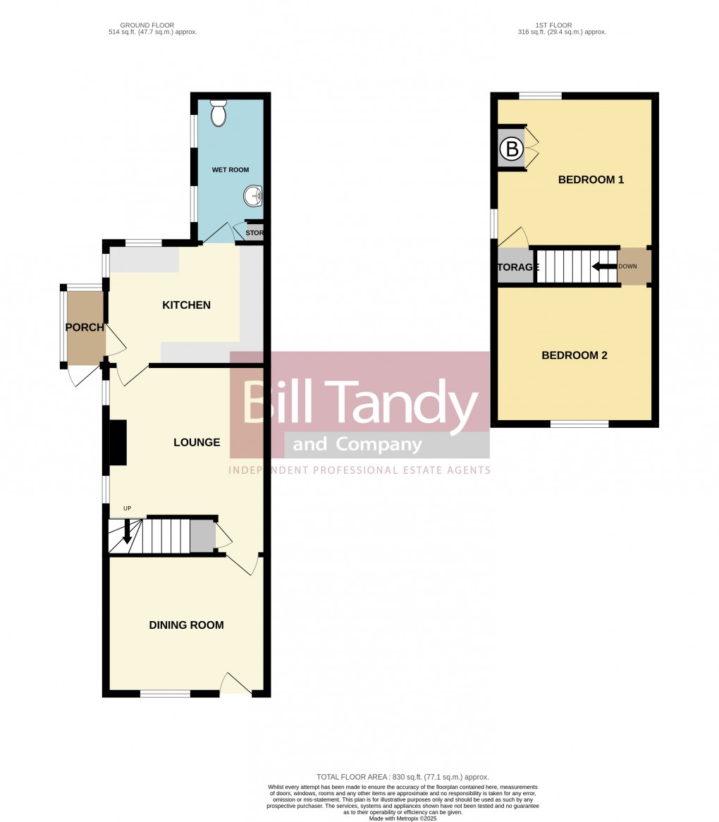 Floorplan for Union Street, Burntwood, Staffordshire