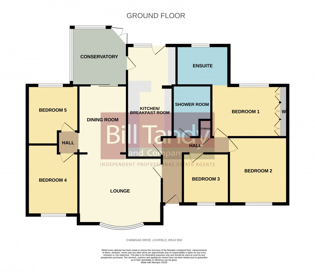 Floorplan for Mawgan Drive, Lichfield, Staffordshire