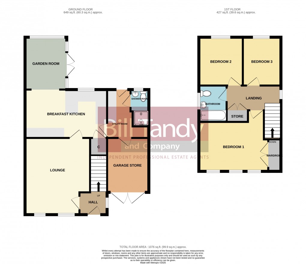 Floorplan for Leam Drive, Burntwood, Staffordshire