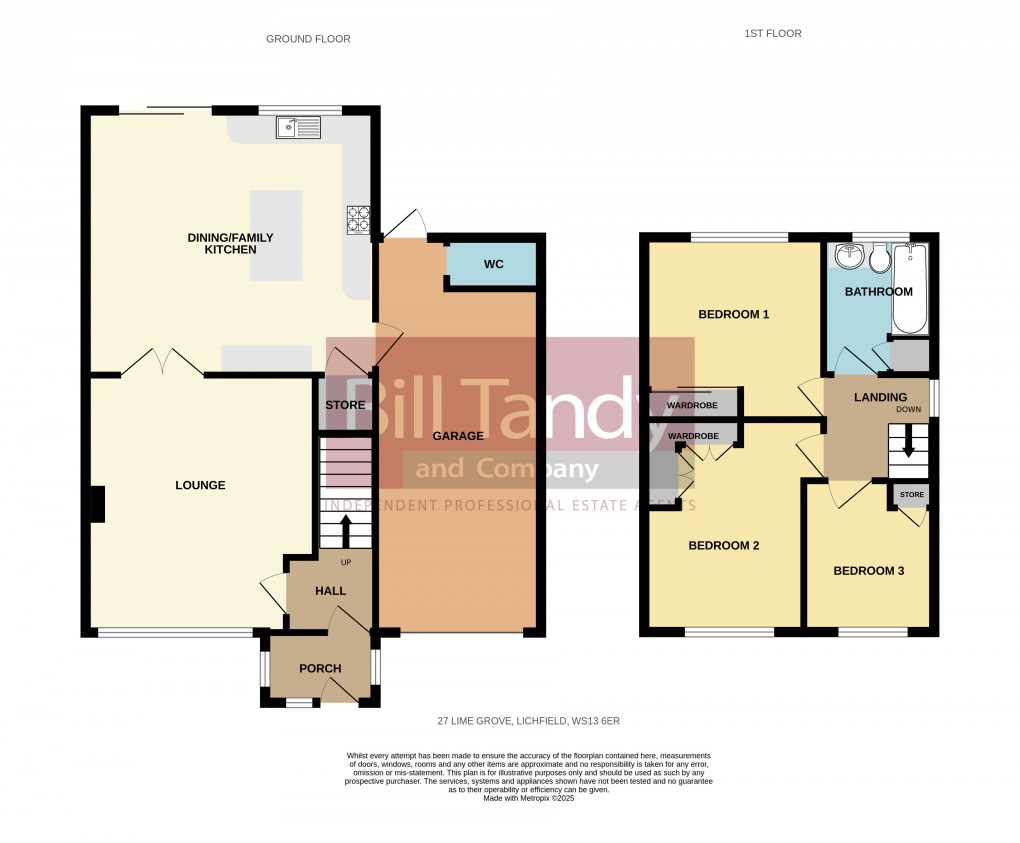 Floorplan for Lime Grove, Lichfield, Staffordshire
