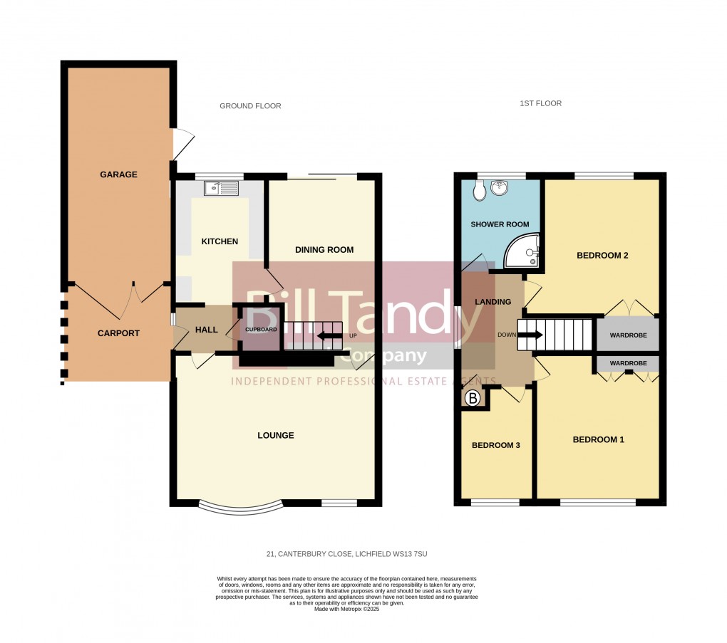 Floorplan for Canterbury Close, Lichfield, Staffordshire