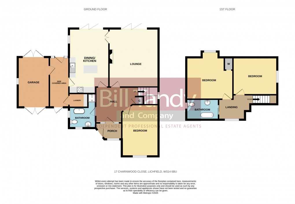 Floorplan for Charnwood Close, Lichfield, Staffordshire