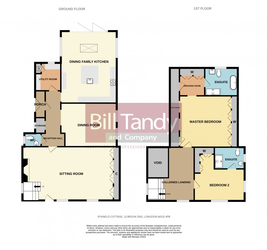 Floorplan for Brook End, Longdon, Rugeley, Staffordshire