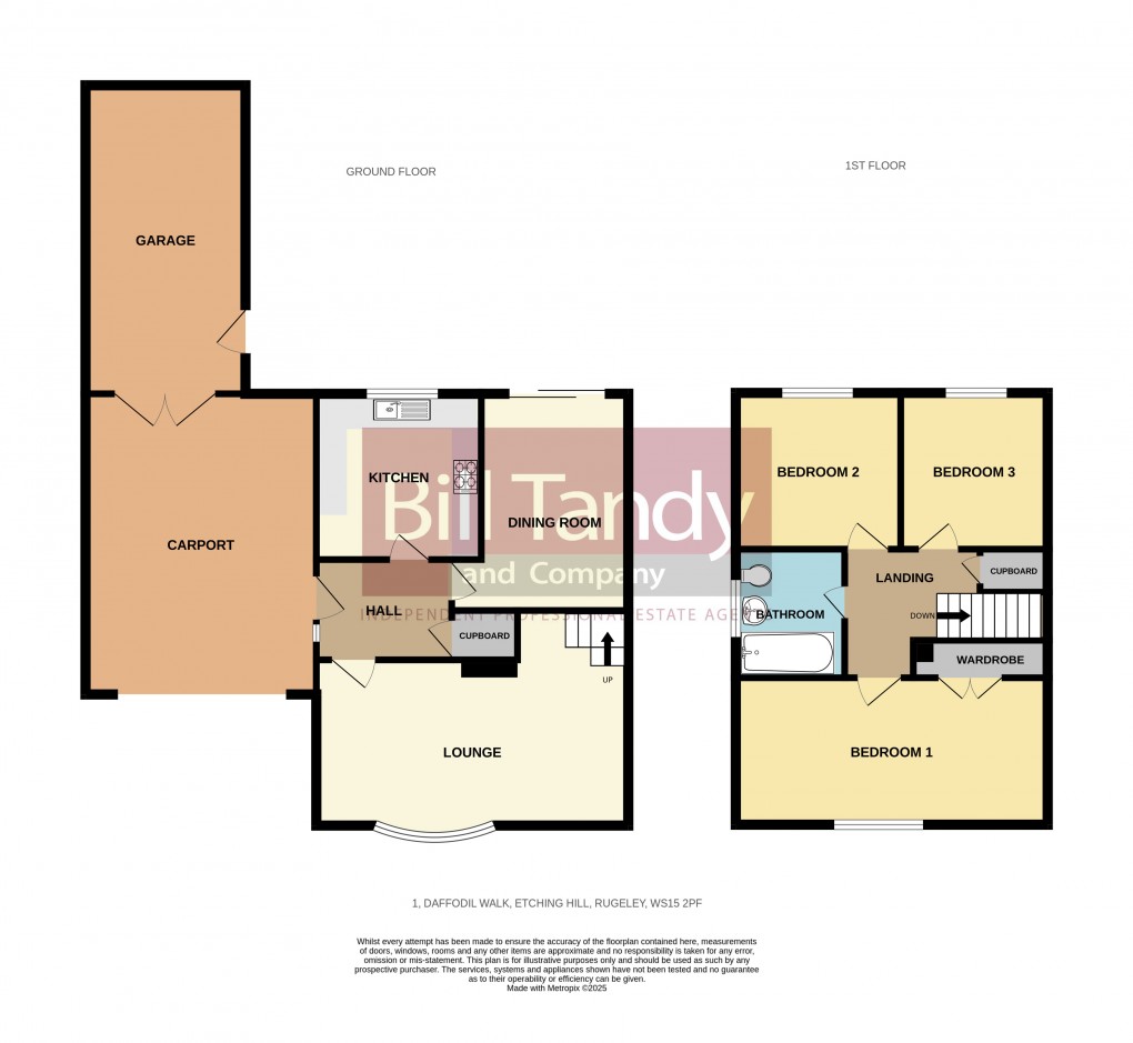 Floorplan for Etching Hill, Rugeley, Staffordshire