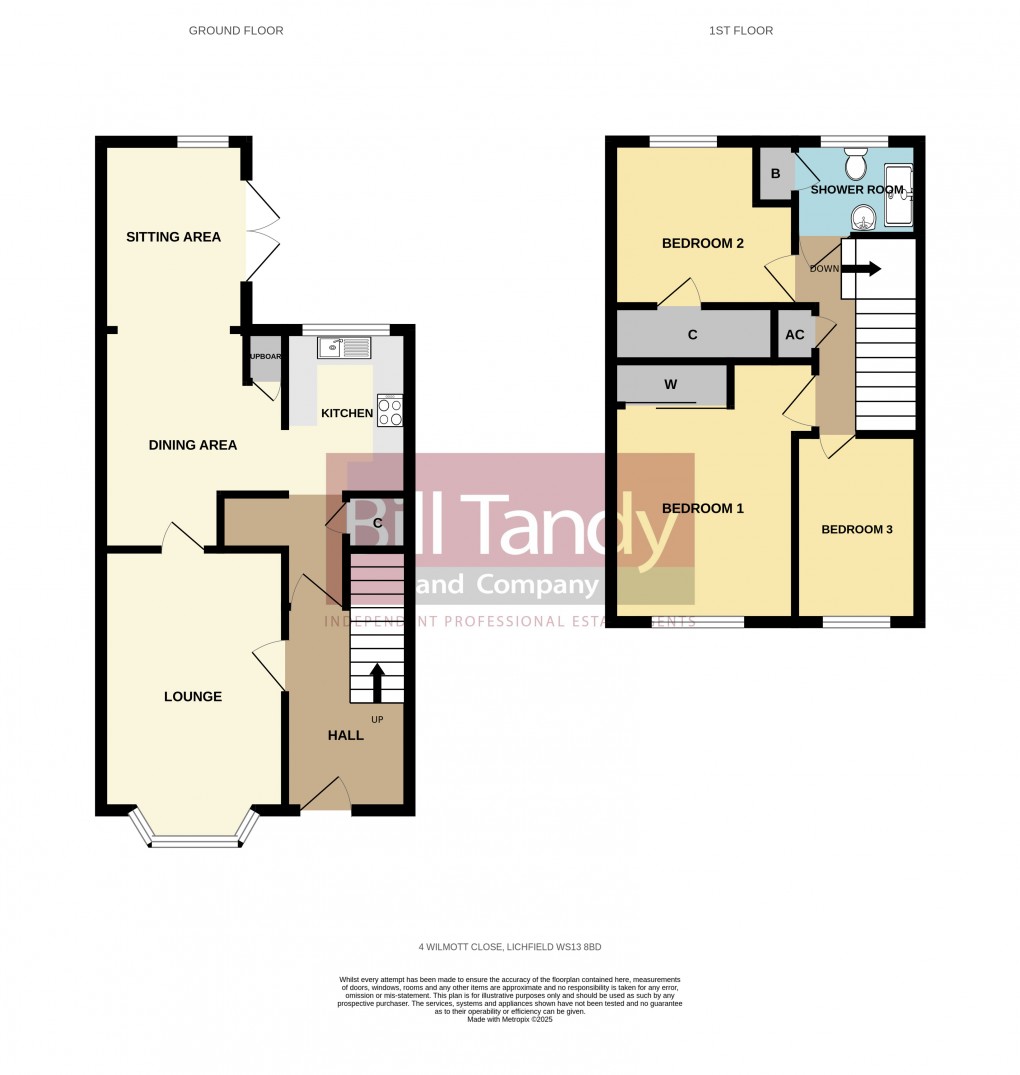 Floorplan for Wilmott Close, Lichfield, Staffordshire