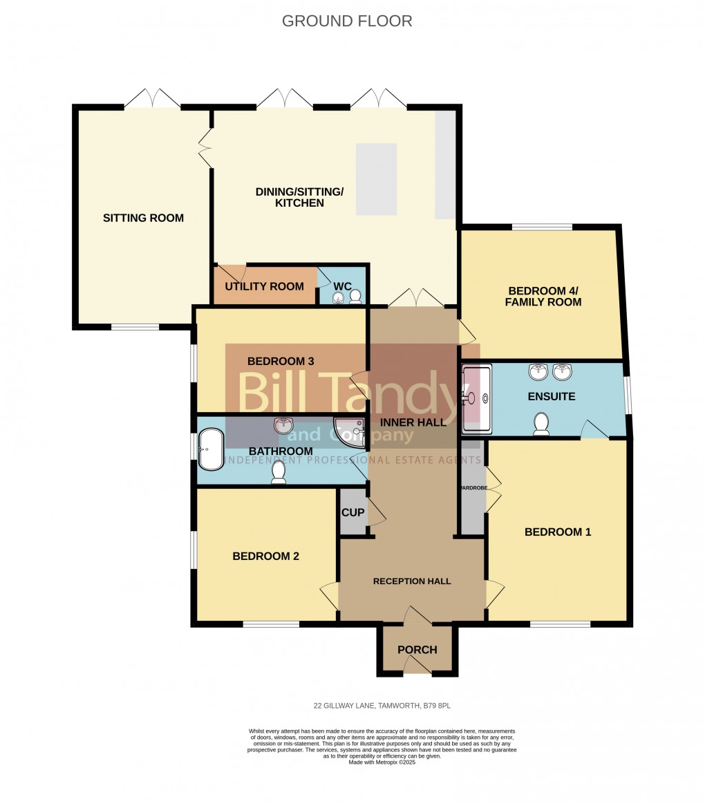 Floorplan for Gillway Lane, Tamworth, Staffordshire