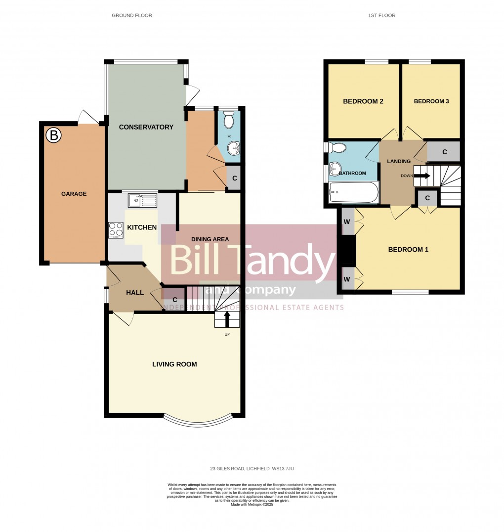 Floorplan for Giles Road, Lichfield, Staffordshire