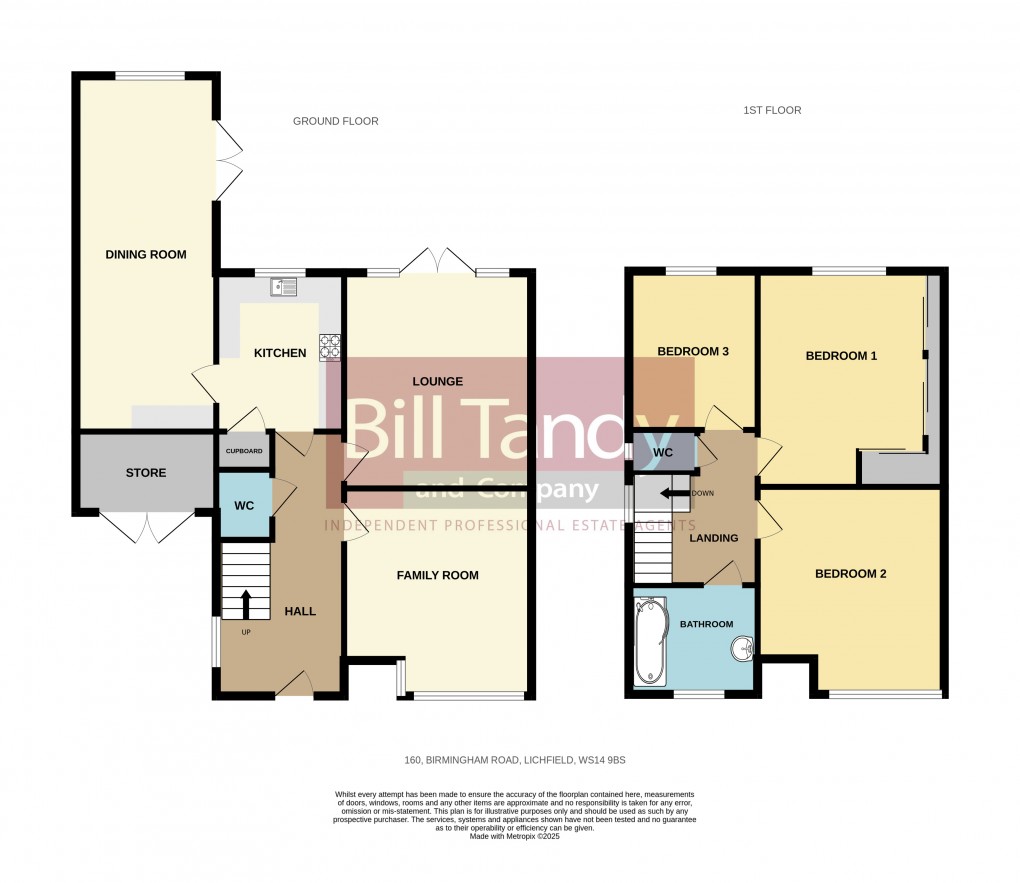 Floorplan for Birmingham Road, Lichfield, Staffordshire