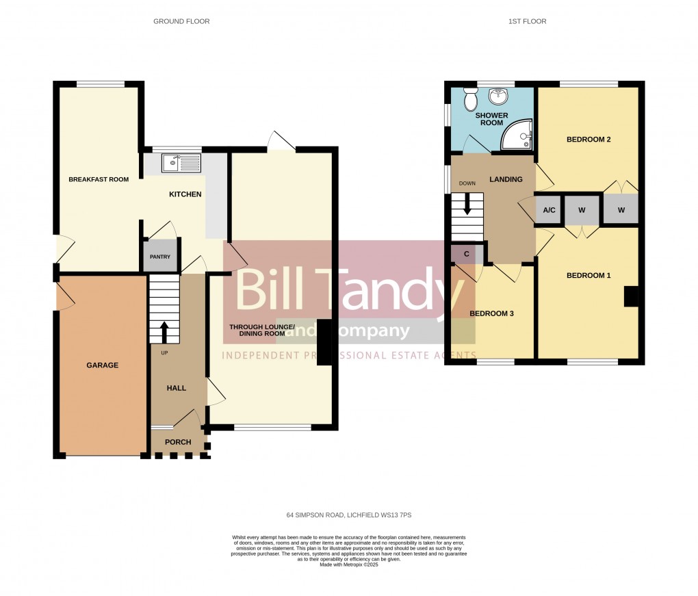 Floorplan for Simpson Road, Lichfield, Staffordshire
