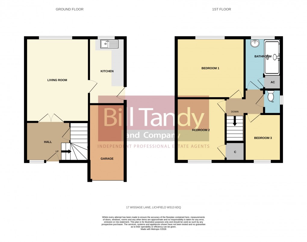 Floorplan for Wissage Lane, Lichfield, Staffordshire