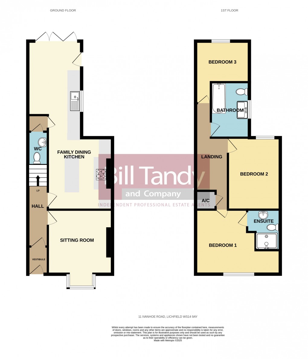 Floorplan for Ivanhoe Road, Lichfield, Staffordshire