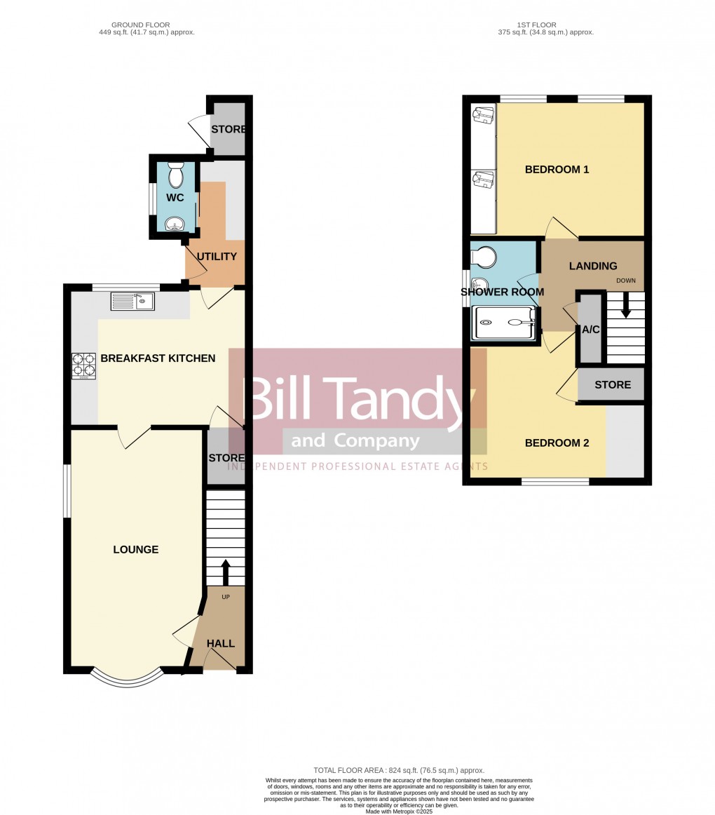 Floorplan for Rowan Grove, Burntwood, Staffordshire