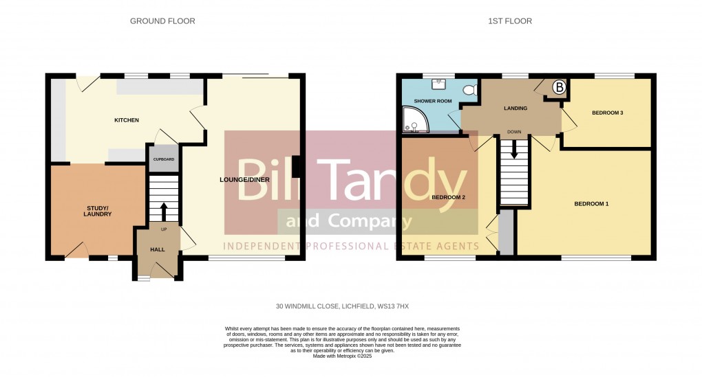 Floorplan for Windmill Close, Lichfield, Staffordshire