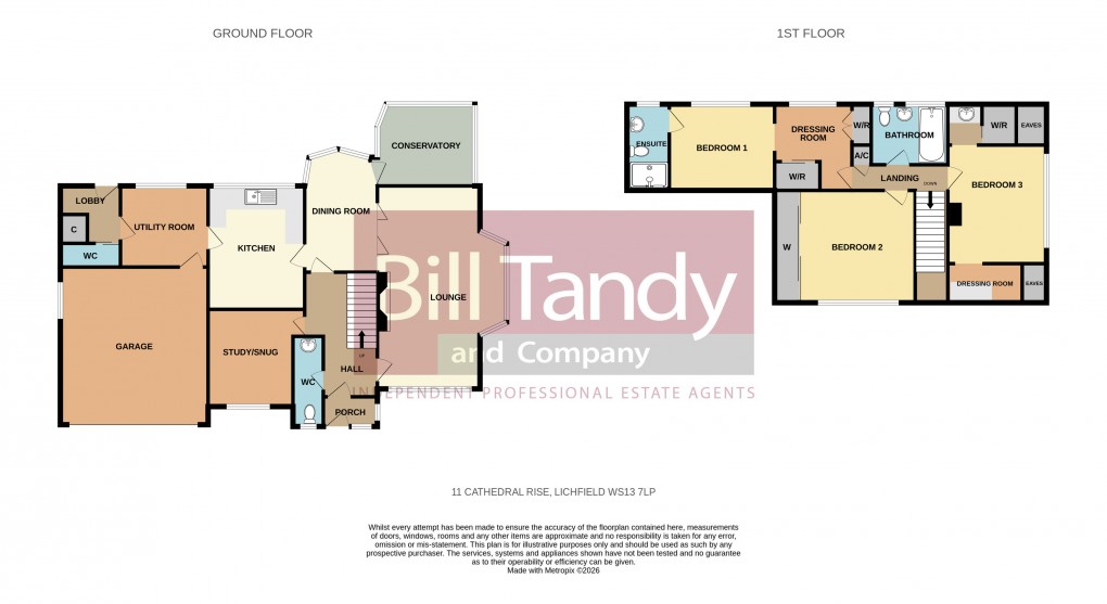 Floorplan for Cathedral Rise, Lichfield, Staffordshire