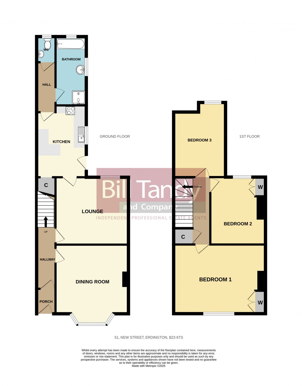 Floorplan for Erdington, Birmingham, West Midlands