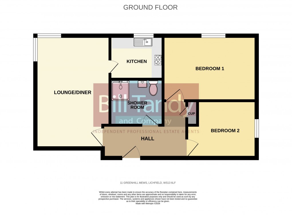 Floorplan for Greenhill Mews, Lichfield, Staffordshire