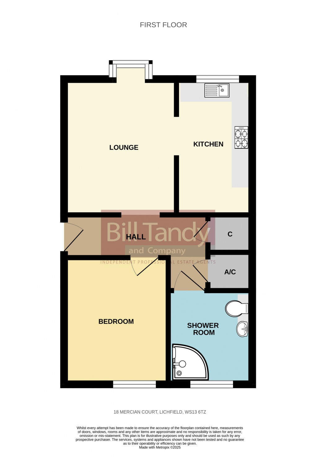 Floorplan for Maxwell Close, Lichfield, Staffordshire