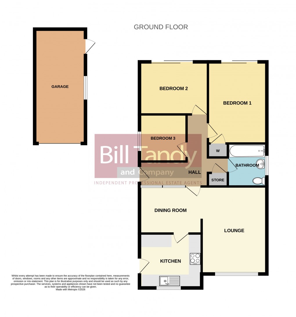 Floorplan for Hammerwich, Burntwood, Staffordshire