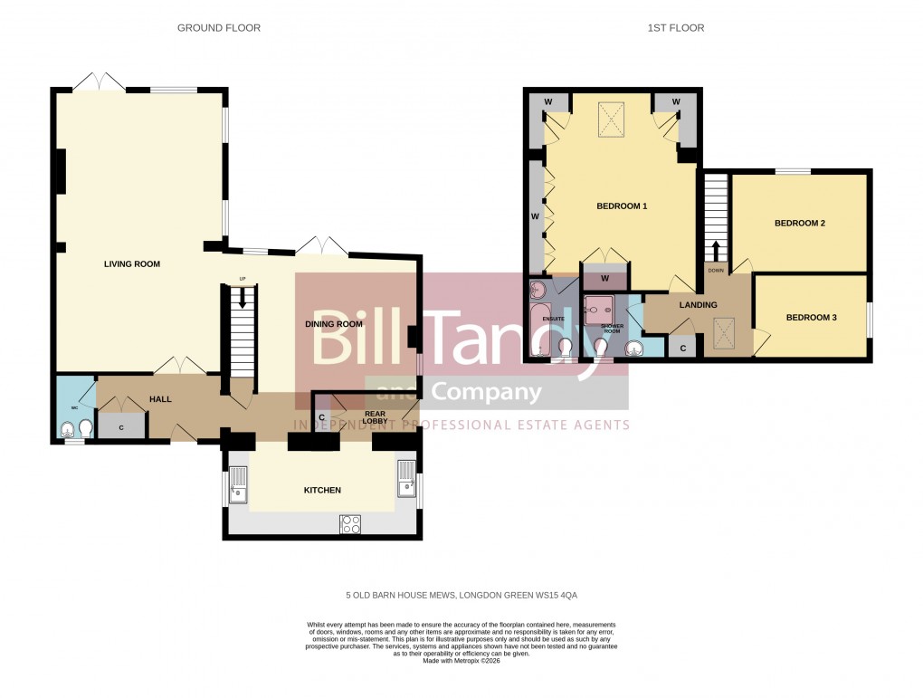 Floorplan for Longdon Green, Rugeley, Staffordshire