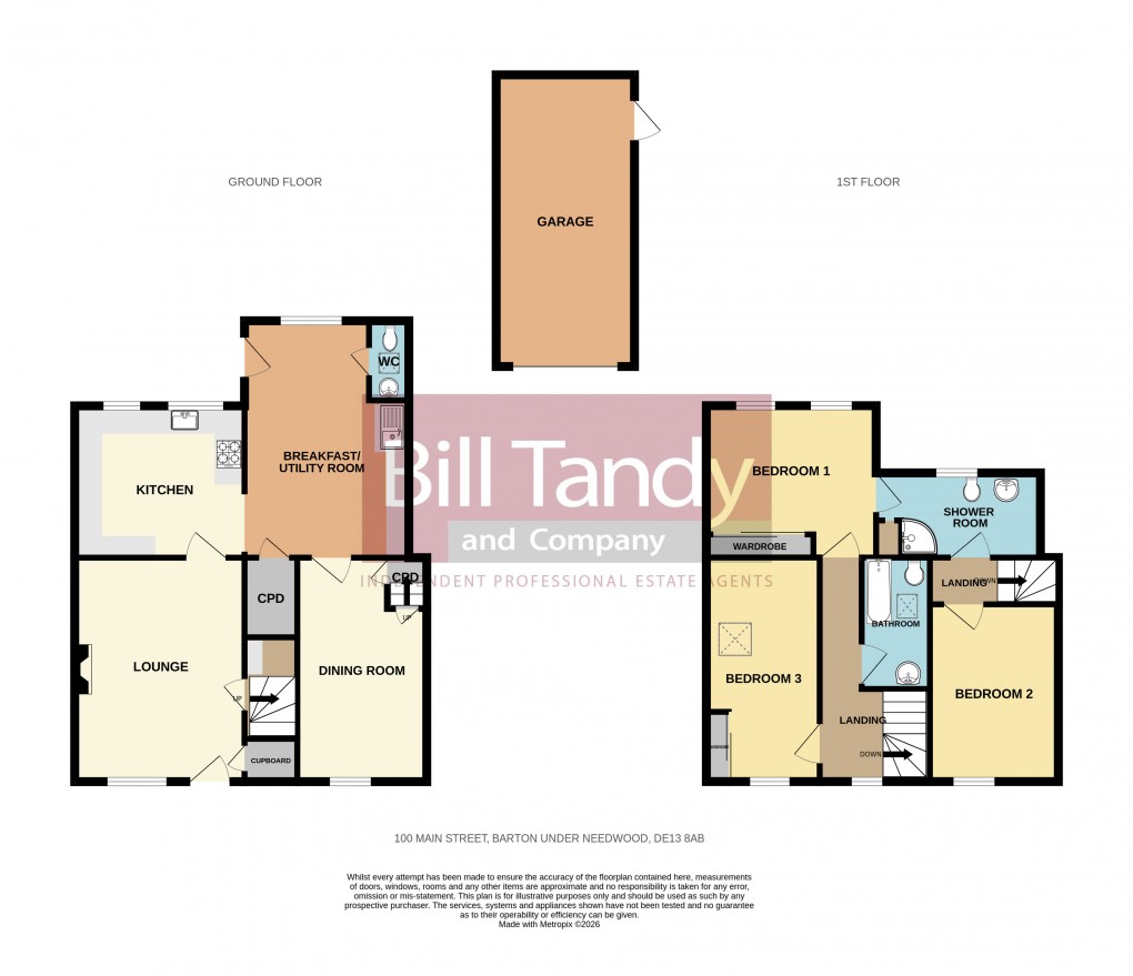 Floorplan for Barton under Needwood, Burton-on-Trent, Staffordshire