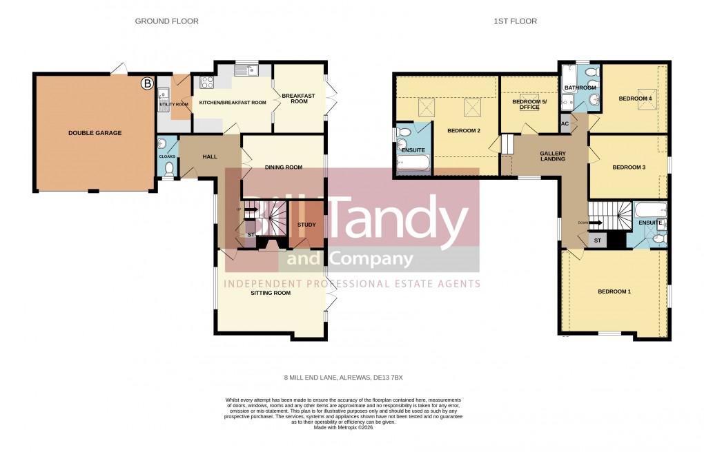 Floorplan for Alrewas, Burton-on-Trent, Staffordshire