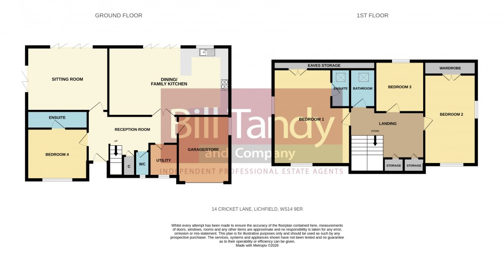 Floorplan for Cricket Lane, Lichfield, Staffordshire