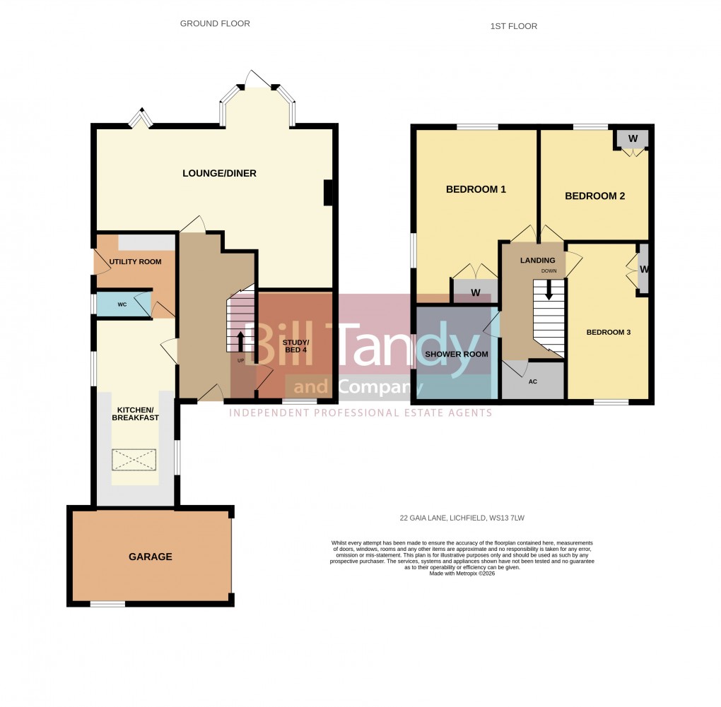 Floorplan for Gaia Lane, Lichfield, Staffordshire