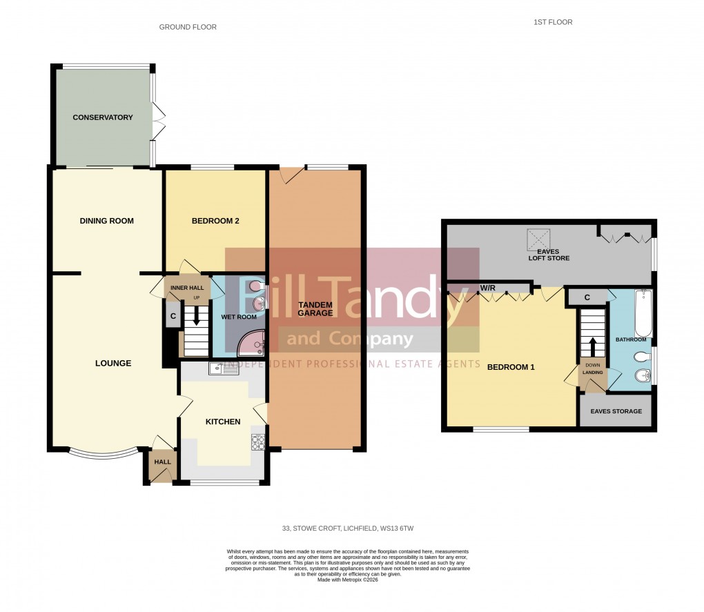 Floorplan for Stowe Croft, Lichfield, Staffordshire