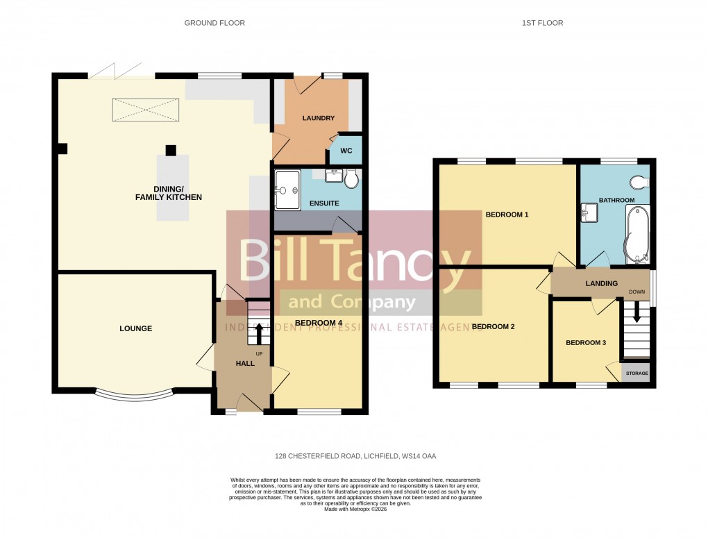 Floorplan for Chesterfield Road, Lichfield, Staffordshire
