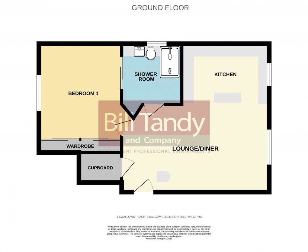 Floorplan for Swallow Croft, Lichfield, Staffordshire