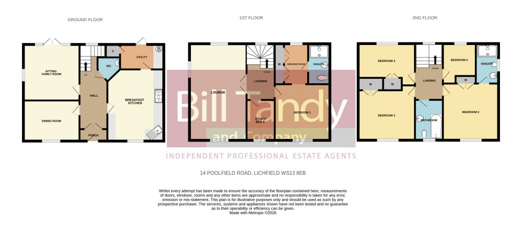 Floorplan for Poolfield Road, Lichfield, Staffordshire