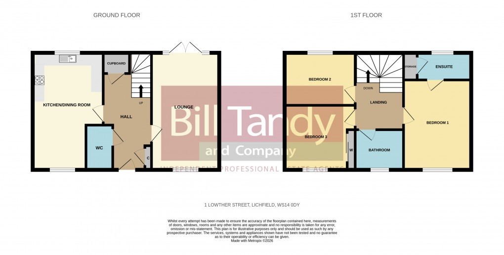 Floorplan for Lowther Street, Lichfield, Staffordshire