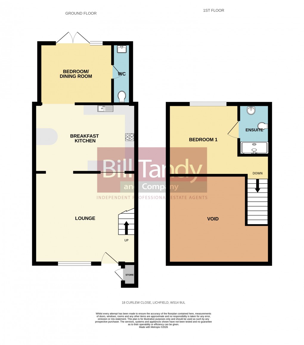 Floorplan for Curlew Close, Lichfield, Staffordshire