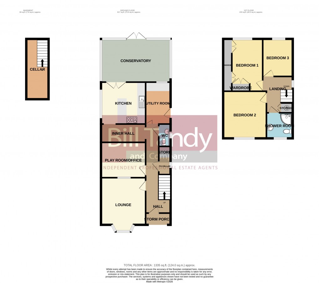 Floorplan for Chasetown, Burntwood, Staffordshire